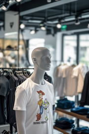 White Oversized - Woody And Buzz Friends Forever Men Oversized 210 Design | Men Fashion