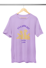 Women Regular Fit Tshirt - Good Day To Read Women Regular Fit Tshirt 180 Lavender | Fullmoon Styles