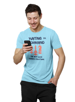 Comfortable Men Regular Fit Tshirt in Sky Blue - 180 GSM | Fullmoon Styles