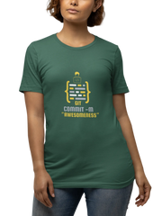 Bottle Green Regular Fit Tshirt - Git Commit Awesomeness Women Regular Fit Tshirt 180 Design | Women Fashion