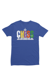 Men Regular Fit Tshirt - Chaos Checkmate Men Regular Fit Tshirt 180 Royal Blue | Fullmoon Styles
