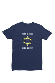 Men Regular Fit Tshirt - Chess Plan Wisely Men Regular Fit Tshirt 180 Navy Blue | Fullmoon Styles