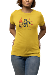 Comfortable Women Regular Fit Tshirt in Yellow - 180 GSM | Fullmoon Styles