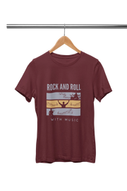 Premium Maroon Regular Fit Tshirt for Women - 180 GSM Cotton | Fullmoon Styles