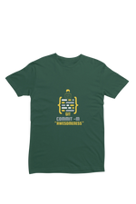 Premium Bottle Green Regular Fit Tshirt for Men - 180 GSM Cotton | Fullmoon Styles