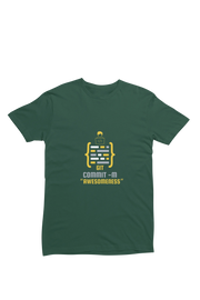 Premium Bottle Green Regular Fit Tshirt for Men - 180 GSM Cotton | Fullmoon Styles