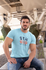 Comfortable Men Regular Fit Tshirt in Sky Blue - 180 GSM | Fullmoon Styles