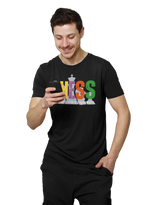 Comfortable Men Regular Fit Tshirt in Black - 180 GSM | Fullmoon Styles