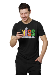 Comfortable Men Regular Fit Tshirt in Black - 180 GSM | Fullmoon Styles