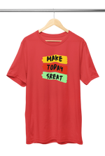Red Regular Fit Tshirt - Make Today Great Women Regular Fit Tshirt 180 Design | Women Fashion