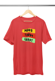 Red Regular Fit Tshirt - Make Today Great Women Regular Fit Tshirt 180 Design | Women Fashion
