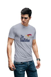The Godfather Men Regular Fit Tshirt 180 Gray Regular Fit Tshirt - Premium Cotton Men Wear