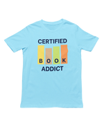 Sky Blue Regular Fit Tshirt - Certified Book Addict Men Regular Fit Tshirt 180 Design | Men Fashion