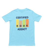 Sky Blue Regular Fit Tshirt - Certified Book Addict Men Regular Fit Tshirt 180 Design | Men Fashion