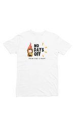 Women Regular Fit Tshirt - No Days Off Women Regular Fit Tshirt 180 White | Fullmoon Styles