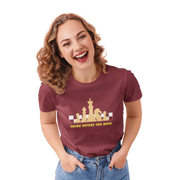 Chess Think Before You Move Women Regular Fit Tshirt 180 Maroon Regular Fit Tshirt - Premium Cotton Women Wear