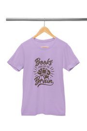 Women Regular Fit Tshirt - Books Food For Brain Women Regular Fit Tshirt 180 Lavender | Fullmoon Styles
