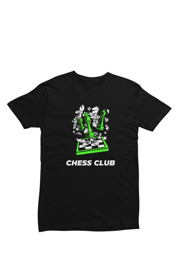 Women Regular Fit Tshirt - Chess Club Women Regular Fit Tshirt 180 Black | Fullmoon Styles