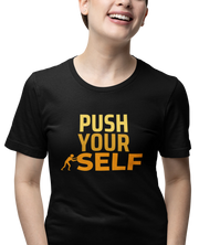 Comfortable Women Regular Fit Tshirt in Black - 180 GSM | Fullmoon Styles
