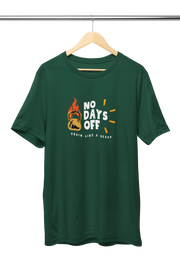Premium Bottle Green Regular Fit Tshirt for Women - 180 GSM Cotton | Fullmoon Styles