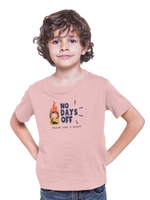 Comfortable Kids Regular Fit Tshirt in Baby Pink - 180 GSM | Fullmoon Styles