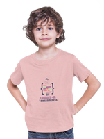 Git Commit Awesomeness Kids Regular Fit Tshirt 180 Baby Pink Regular Fit Tshirt - Premium Cotton Kids Wear