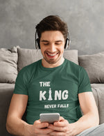 Comfortable Men Regular Fit Tshirt in Bottle Green - 180 GSM | Fullmoon Styles