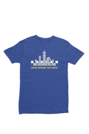 Men Regular Fit Tshirt - Chess Think Before You Move Men Regular Fit Tshirt 180 Royal Blue | Fullmoon Styles