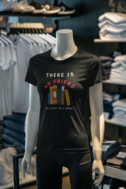Black Regular Fit Tshirt - As Loyal As Book Women Regular Fit Tshirt 180 Design | Women Fashion