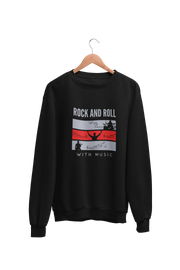 Premium Black Regular Fit Sweatshirt for Men - 320 GSM Cotton | Fullmoon Styles