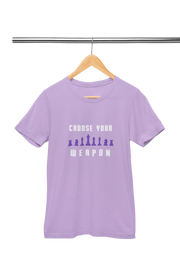 Premium Lavender Regular Fit Tshirt for Women - 180 GSM Cotton | Fullmoon Styles