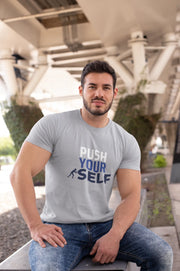 Comfortable Men Regular Fit Tshirt in Gray - 180 GSM | Fullmoon Styles