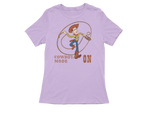 Women Regular Fit Tshirt - Woody Cowboy Mode On Women Regular Fit Tshirt 180 Lavender | Fullmoon Styles