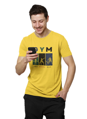 One More Rep Men Regular Fit Tshirt 180 Yellow Regular Fit Tshirt - Premium Cotton Men Wear