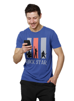 Comfortable Men Regular Fit Tshirt in Royal Blue - 180 GSM | Fullmoon Styles