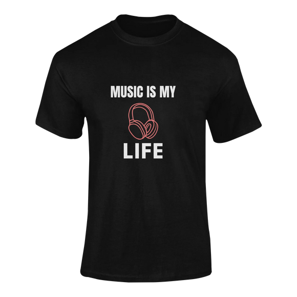 Men Oversized - Music Is My Life Men Oversized 240 Black | Fullmoon Styles