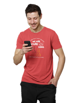 Comfortable Men Regular Fit Tshirt in Red - 180 GSM | Fullmoon Styles