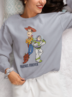 Woody And Buzz Friends Forever Women Regular Fit Sweatshirt 320 Gray Regular Fit Sweatshirt - Premium Cotton Women Wear