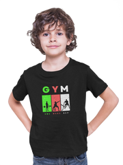 Comfortable Kids Regular Fit Tshirt in Black - 180 GSM | Fullmoon Styles