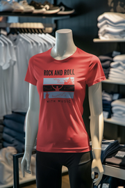 Red Oversized - Rock N Roll With Music Women Oversized 240 Design | Women Fashion