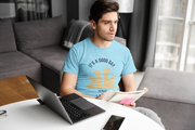 Men Regular Fit Tshirt - Good Day To Read Men Regular Fit Tshirt 180 Sky Blue | Fullmoon Styles