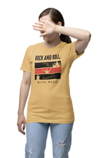 Rock N Roll With Music Women Oversized 210 Beige Oversized - Premium Cotton Women Wear