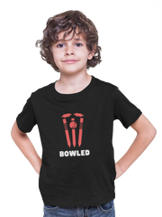 Premium Black Regular Fit Tshirt for Kids - 180 GSM Cotton | Fullmoon Styles