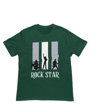 Men Regular Fit Tshirt - Rock Star Men Regular Fit Tshirt 180 Bottle Green | Fullmoon Styles
