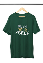 Premium Bottle Green Regular Fit Tshirt for Men - 180 GSM Cotton | Fullmoon Styles
