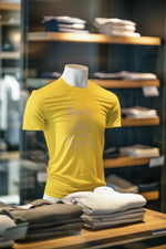 Comfortable Men Regular Fit Tshirt in Yellow - 180 GSM | Fullmoon Styles