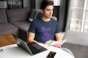 Comfortable Men Regular Fit Tshirt in Navy Blue - 180 GSM | Fullmoon Styles