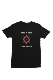 Men Regular Fit Tshirt - Chess Plan Wisely Men Regular Fit Tshirt 180 Black | Fullmoon Styles
