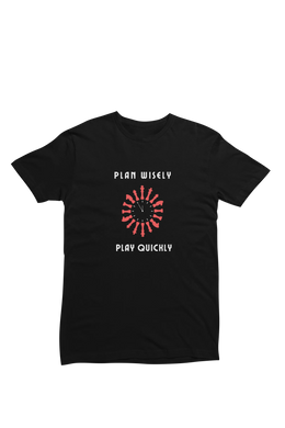 Men Regular Fit Tshirt - Chess Plan Wisely Men Regular Fit Tshirt 180 Black | Fullmoon Styles