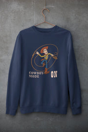 Woody Cowboy Mode On Women Regular Fit Sweatshirt 320 Navy Blue Regular Fit Sweatshirt - Premium Cotton Women Wear